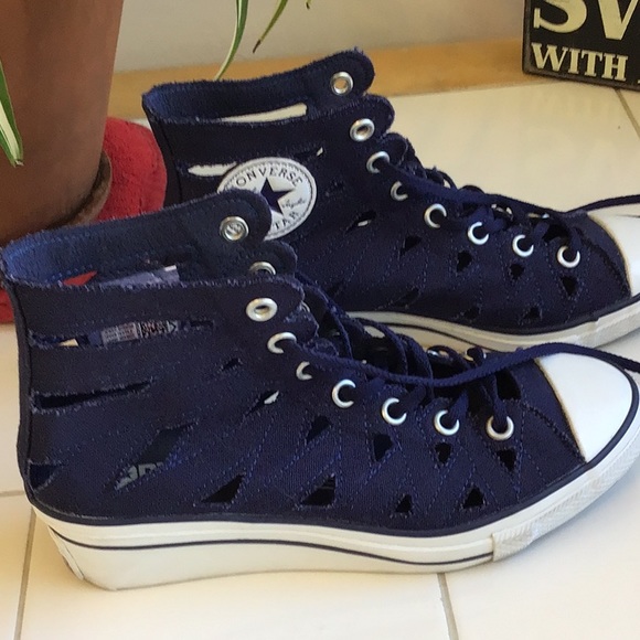 ‘Converse All Star’ Canvas Laser-Cut Hi-Tops - Picture 5 of 8